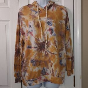 White Birch  Tie Dye  Hoodie Sweatshirt  Sz M